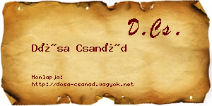 Dósa Csanád névjegykártya