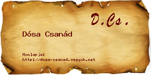 Dósa Csanád névjegykártya