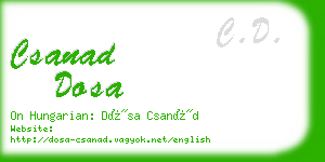 csanad dosa business card